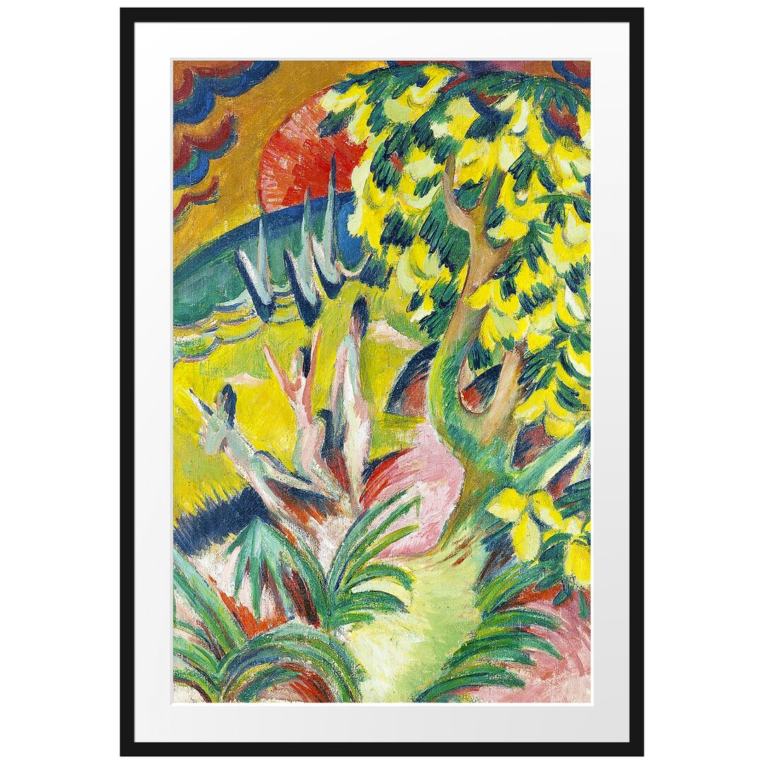 Gerahmtes Poster Curved Bay von Ernst Ludwig Kirchner