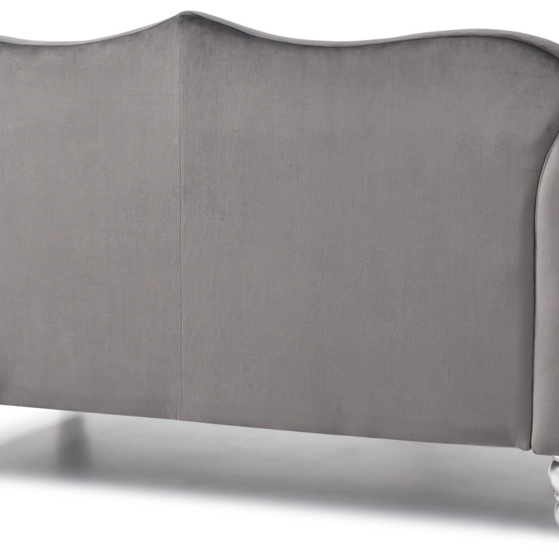 Causeuse à accoudoirs évasés Cozy, Gris foncé