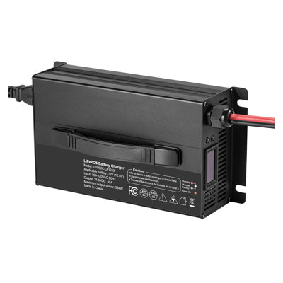 Chargeur de batterie 12V 40A Lithium, 14,6V, chargeur intelligent AC-DC LiFePO4, avec connecteur Anderson, indicateur DEL, 0V, pour les batteries rechargeables à cycle profond Lithium LiFePO4 de bateau, véhicule récréatif