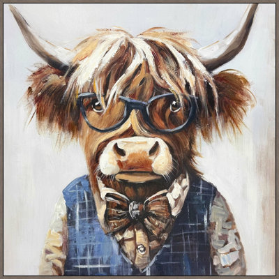 Professor Moo Canvas Wall Art