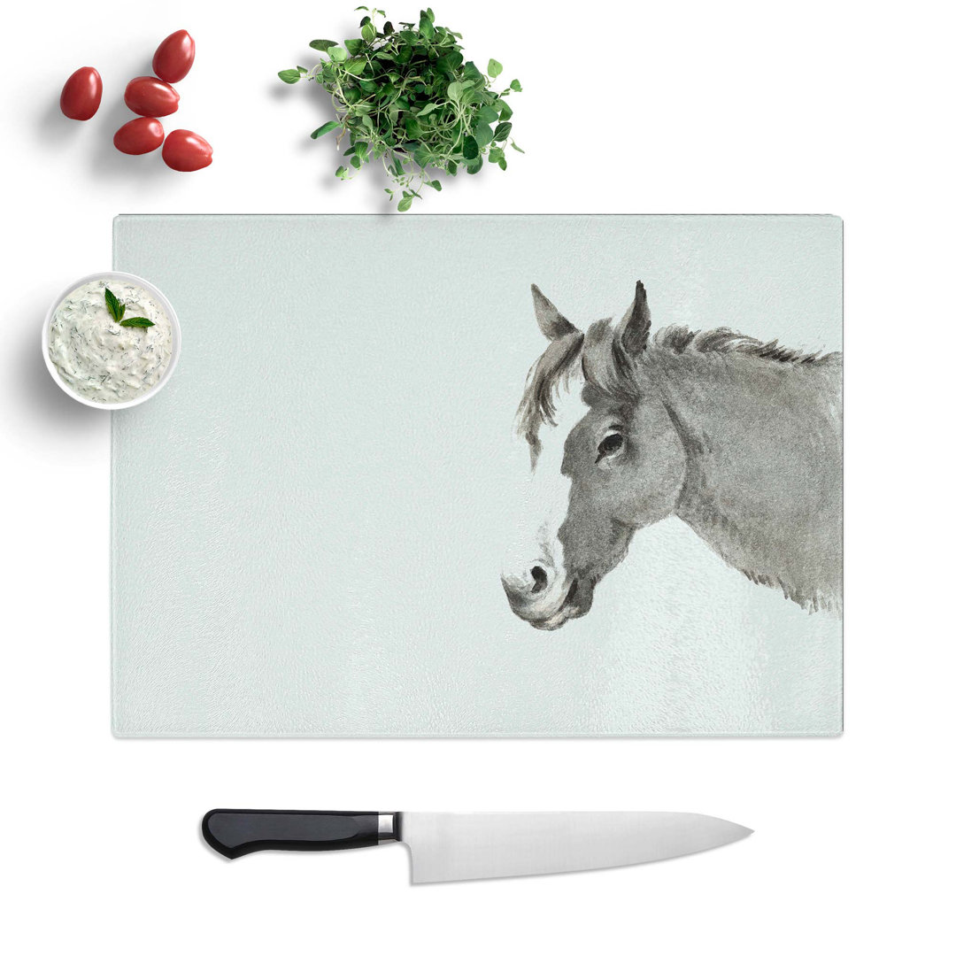 Glass Head of The Horse by Jean Bernard Chopping Board