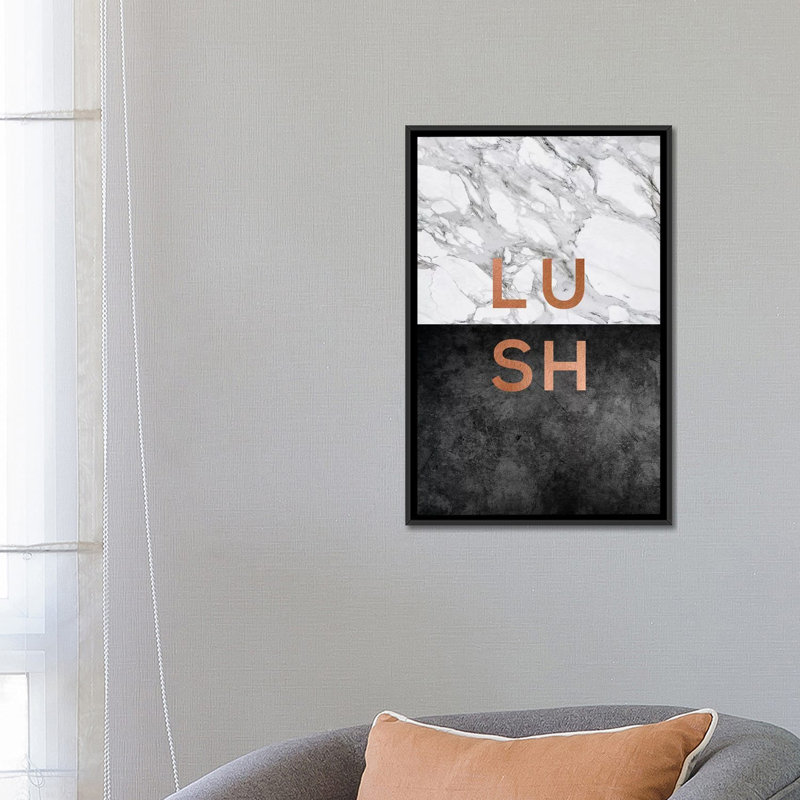 «Lush», reproduction d'impression sur toile, H 26 po x l 18 po x P 1,5 po, Toile avec cadre noir, Pas de tapis