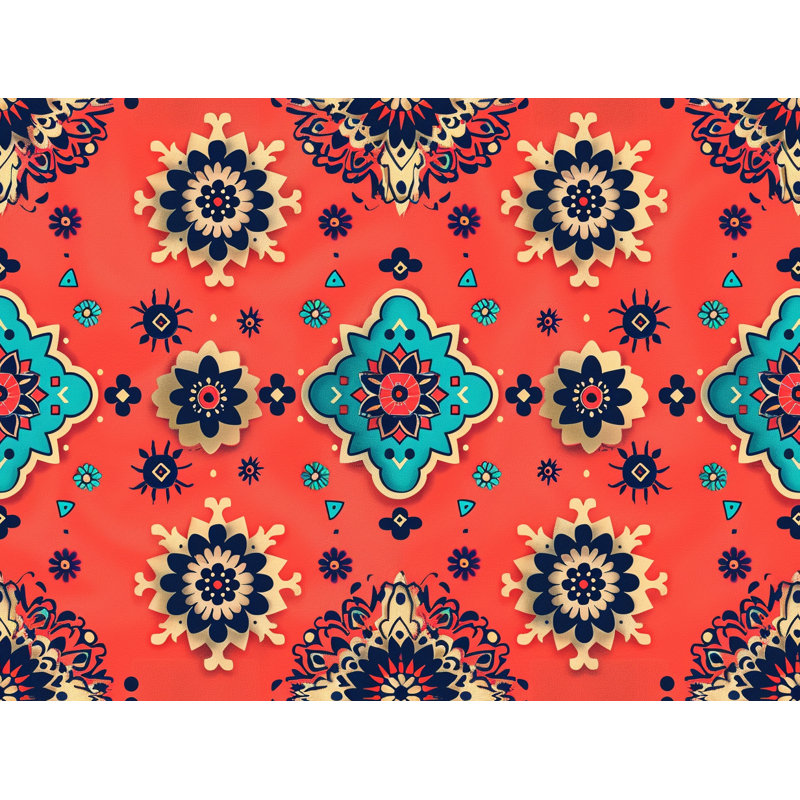Tapisserie murale Mandala - Art mural, H 88 po x l 104 po