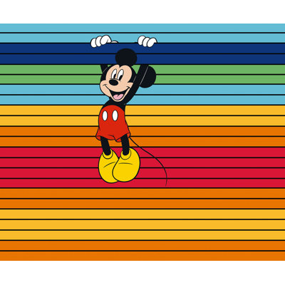 Mickey Magic Rainbow 3m x 2.5m Matte Non-pasted Mural
