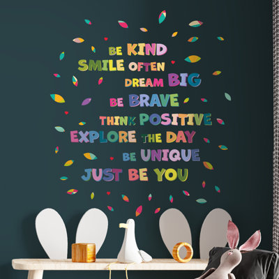 Colorful Inspirational Lettering Quote Wall Sticker