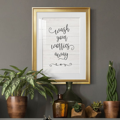 Wash Worries - Art textuel avec cadre photo