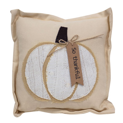 Appliqued Linen Pillow Cover