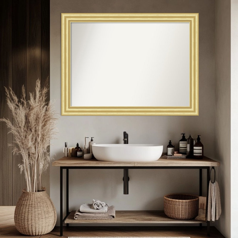 Miroir mural de salle de bain Sophia, Doré, 32,5 po x 43,5 po