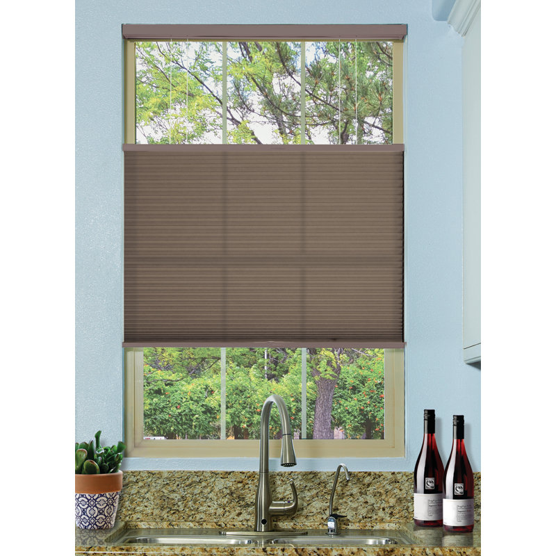 Store alvéolaire semi-transparent sans cordon, 48", 28", Cacao chaud