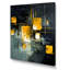 «Yellow Interlude Abstract Expressionism Teal I», reproduction d'art sur toile-553349743-553349740