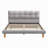 Upholste Platform Bed Frame With Cookie-Shaped Headboard, Easy Assembly, Soft And Comfortable-1814631792