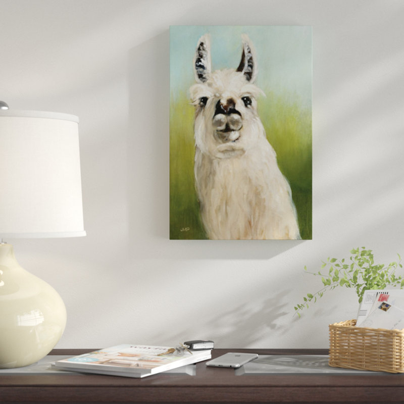 «Who's Your Llama I», reproduction sur toile, H 12 po x l 8 po x P 0,75 po, Toile tendue, Pas de tapis