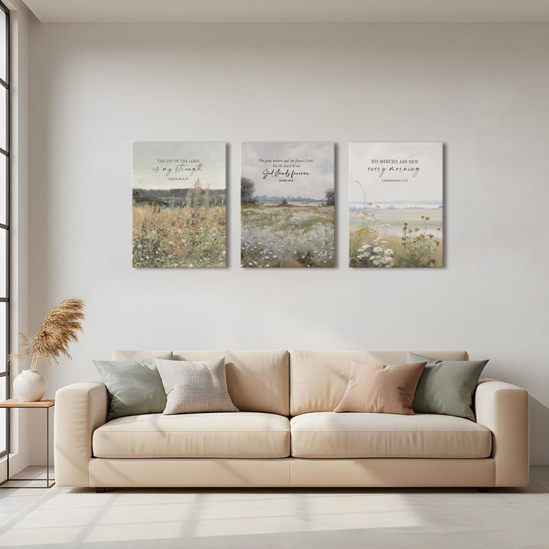 3 Piece Wrapped Canvas Print, 60 cm H x 40 cm W