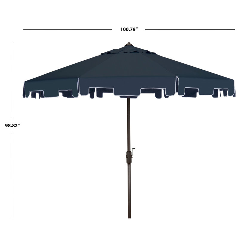 Parasol du marché Coramae, 100,79 po L x 100,79 po po, Brun, Marine