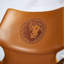 Chaise avec accoudoirs orange à dossier solide (ensemble de 2)-130482508