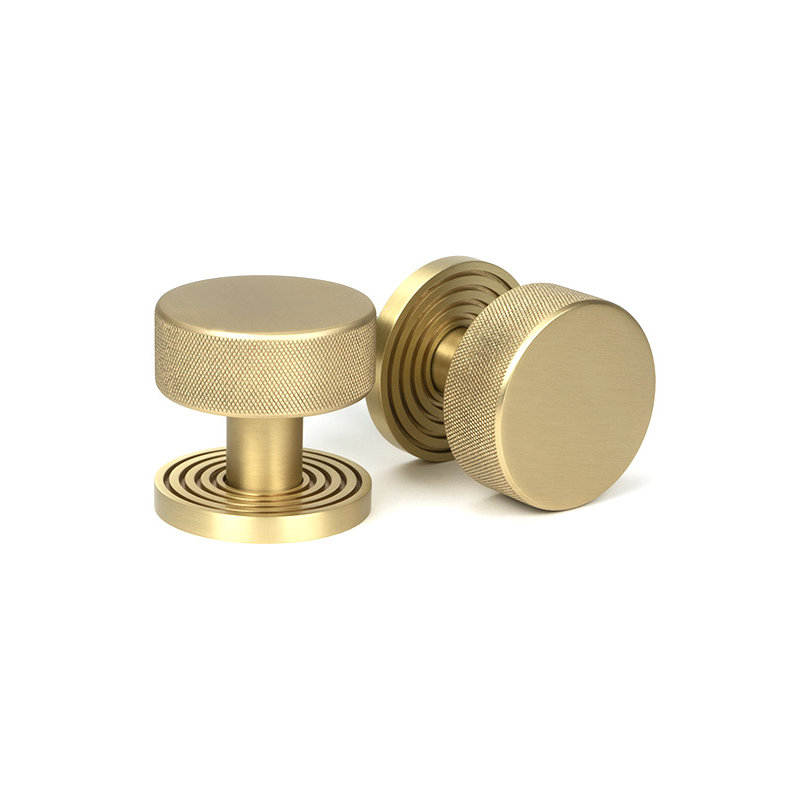 Brompton Interior Mortise Knobset, Satin Brass