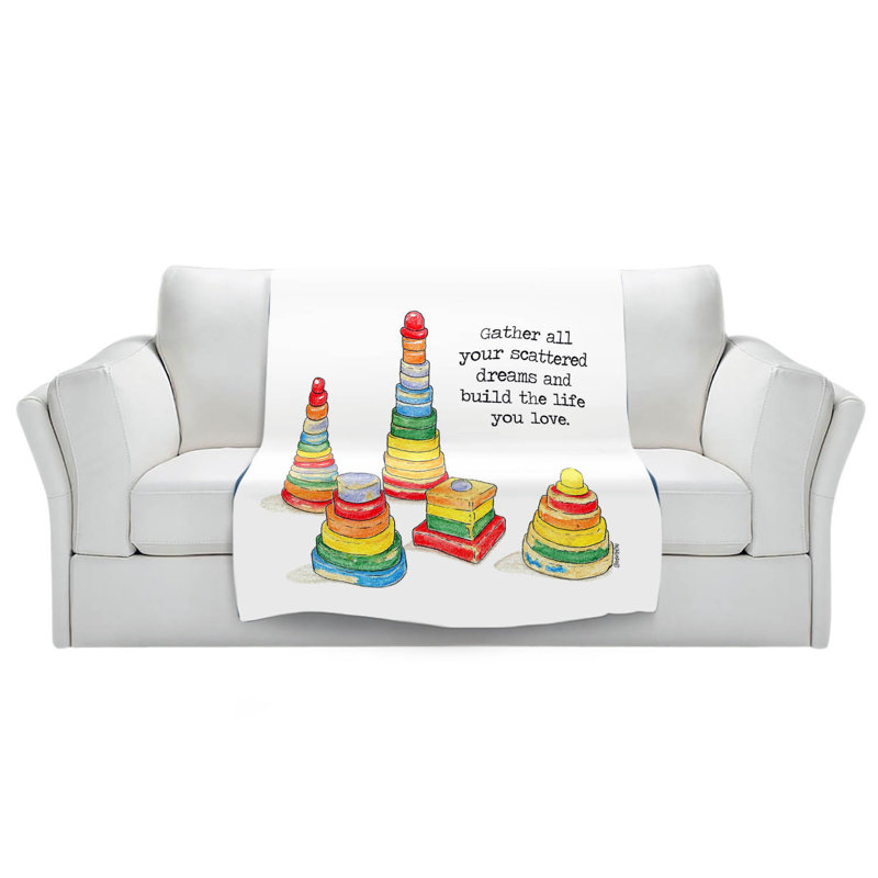  Couverture de jouets avec anneaux empilables Dreams, 51 po x 60 po