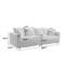 Canapé 104,3 po en velours côtelé 104,3 po avec coussins moelleux pour salon, chambre à coucher, appartement, bureau-1372954910