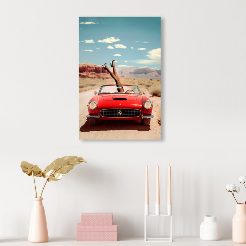 Route 66 Canvas Transportation Print by Oliver Gal, Black Frame, 10 x 15, 15"H x 10"W, Canvas