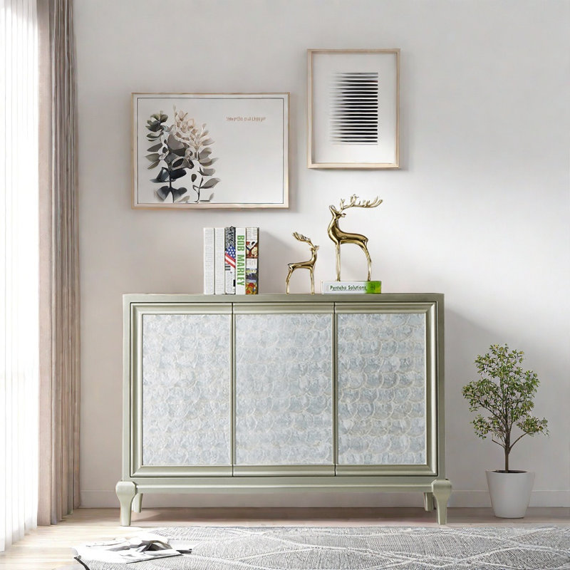 Buffet Minimalist, Blanc argenté