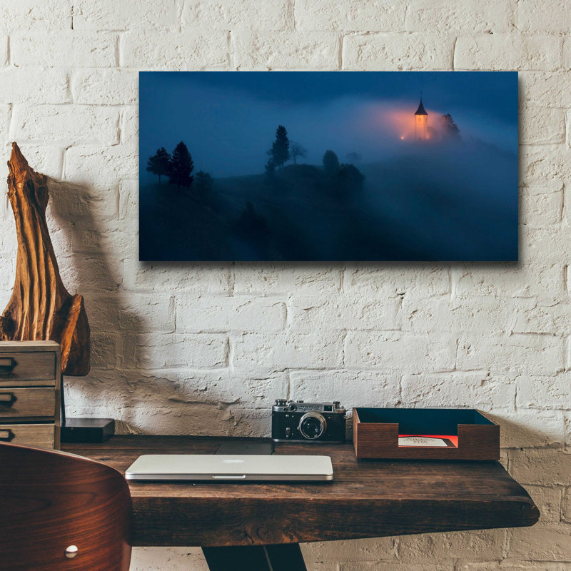 'Fog Rolls In' by Larry Malvin, Acrylic Glass Wall Art, 12" H x 24" W