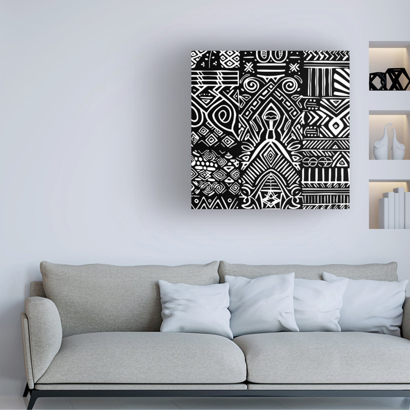 Art sur toile Sasha Yin Yang, H 18 po x l 18 po