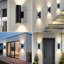 Paquet de 6 lanternes murales d'extérieur à DEL 12 po Modern-1183668640