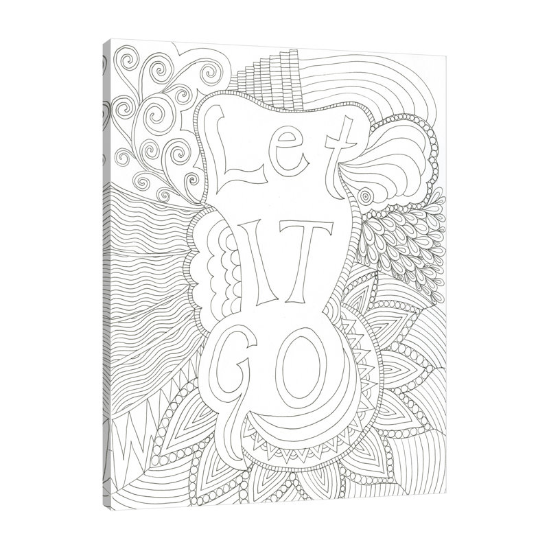 Let It Go par Pam Varacek - reproduction d'art sur toile tendue, H 18 po x l 12 po x P 1,5 po