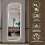 Miroir mural pleine longueur 65 po x 21 po à DEL, forme irrégulière, éclairage à intensité variable 3 couleurs, verre argenté sans cuivre de 5 mm, câblé ou à brancher, pour vestibule, chambre à coucher et salon