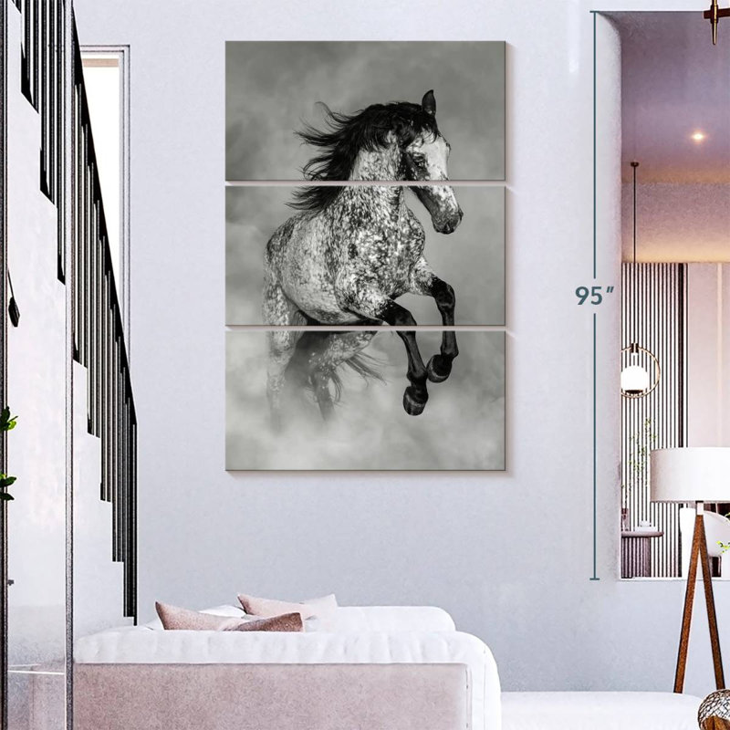 Brampt Black And White Appaloosa, 38" H x 24" W