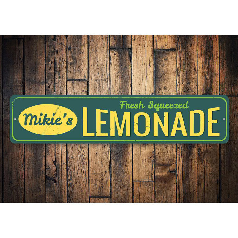 Plaque en aluminium Fresh Squeezed, H 6 po x l 24 po x P 0,06 po