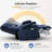 Dual Motor Power Lift Chair Recliner for Elderly with Massage and Heat, Infinite Position Electric Lift Recliner with Adjustable Headrest, USB (T6015 - Plush Fabric, Navy Blue, Oversized)-1388621449