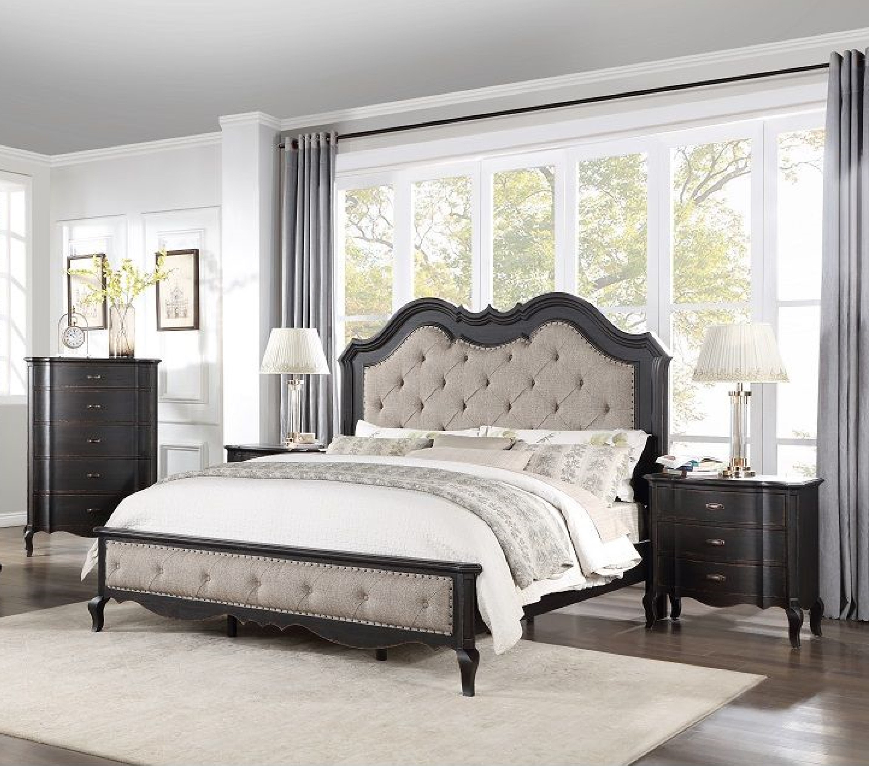 Canora Grey Chelmsford Upholstered Platform 3 Piece Bedroom Set Wayfair