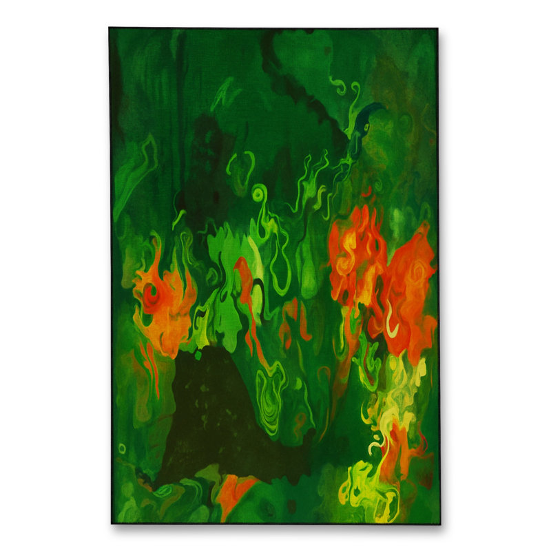 Tapis tissé orange Mosso, 4'11" x 7'7"