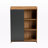 Joll Shoe Cabinet in Two-Tone Grey and Oak Brown Finished Wood, 43.21'' H X 31.09'' W X 14.22'' D