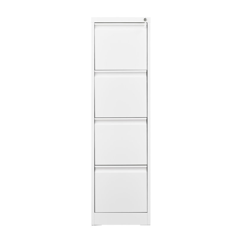 4 classeurs en métal verrouillables - idéal pour le rangement de documents de bureau pouvant accueillir un format blanc avec serrure 4 tiroirs