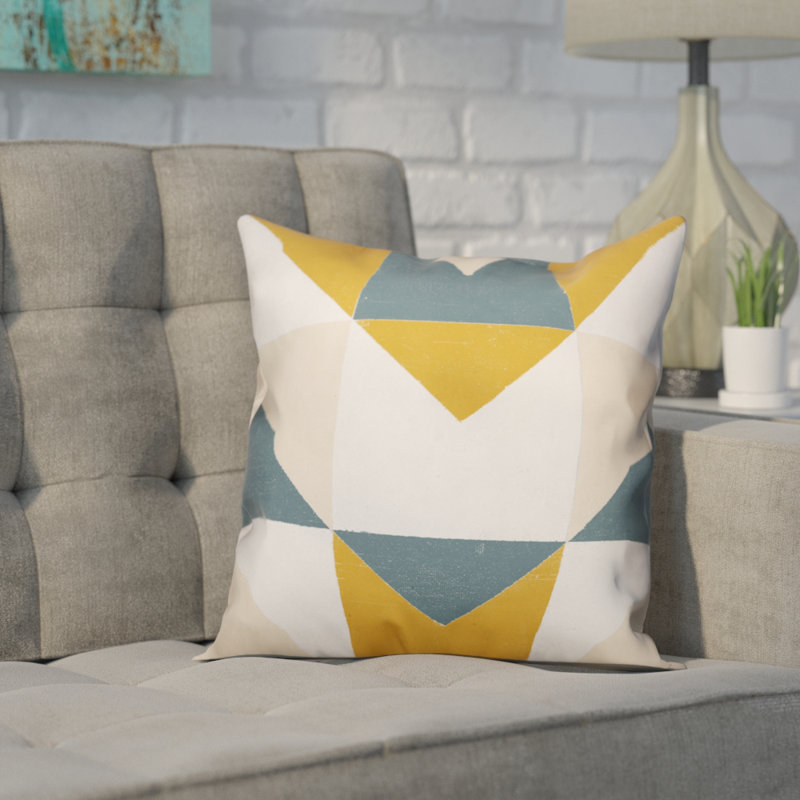 Geometric Reversible Pillow Cover, 18" x 18"