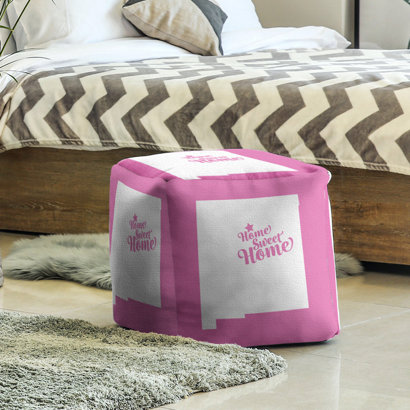 Repose-pieds à cubes père noël fe home, Rose