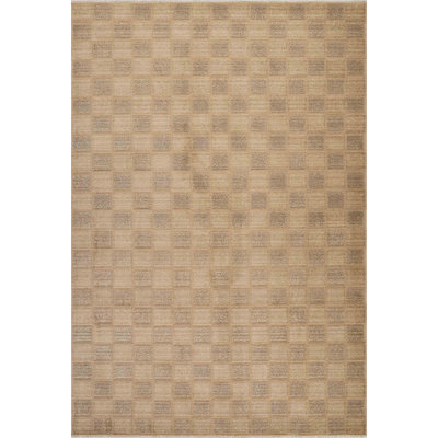 Abani Rugs EVE150A Evelyn Modern Checkerboard Taupe Beige Area Rug