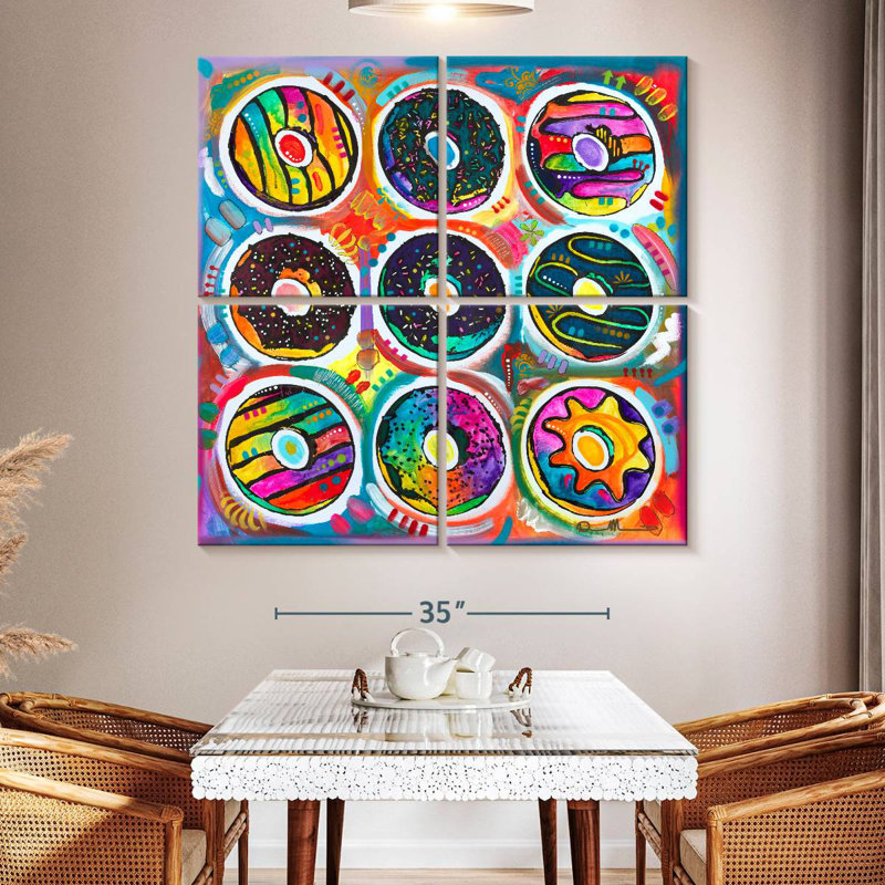 Yarlin Doughnuts Patterns, 50" H x 50" W