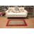 Rustic Elegance: Gabbeh Style Rug 2x4 with Vibrant Red Border