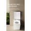 Toilette carrée à réservoir intégré pour salle de bain - télécommande, mécanisme de chasse automatique, siège chauffant, panneau à DEL, options personnalisées par l'utilisateur, finition blanche avec commande contrôlée, chasse d'eau, siège,-121676145