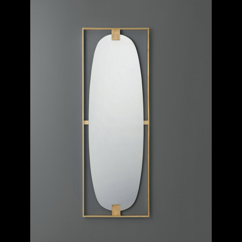 Paolo Flat Metal Wall Mirror, 56" x 19.5"