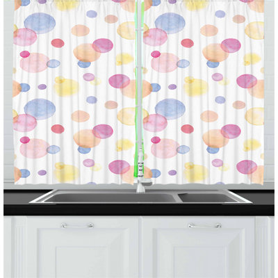Geometric Pointed Kitchen Curtain