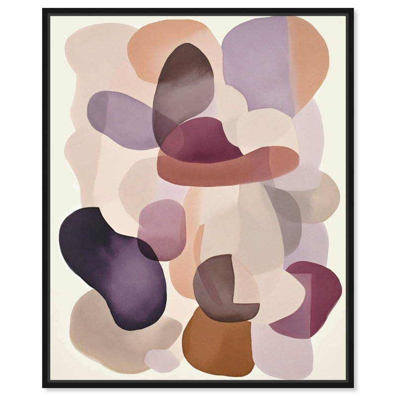 «Sonneta Canvas Fall Inspired Abstract Art» par Art Remedy, H 21 po x l 17 po, Cadre noir