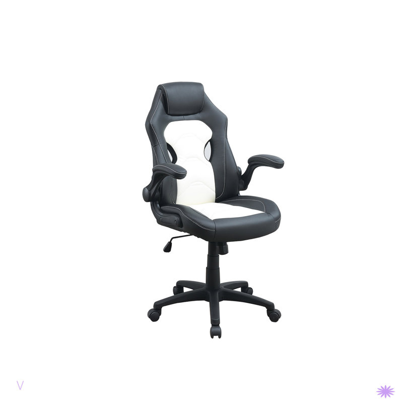 Fauteuil de direction pivotant à hauteur ajustable, Noir / blanc