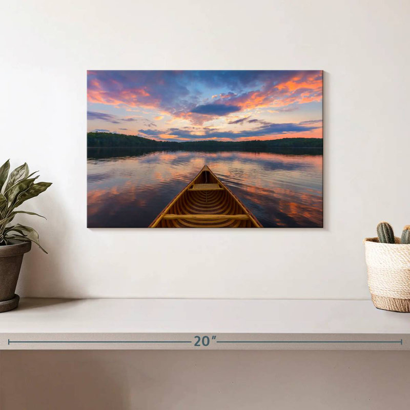 Alvord Canoe On Calm Waters, H 8 po x l 12 po