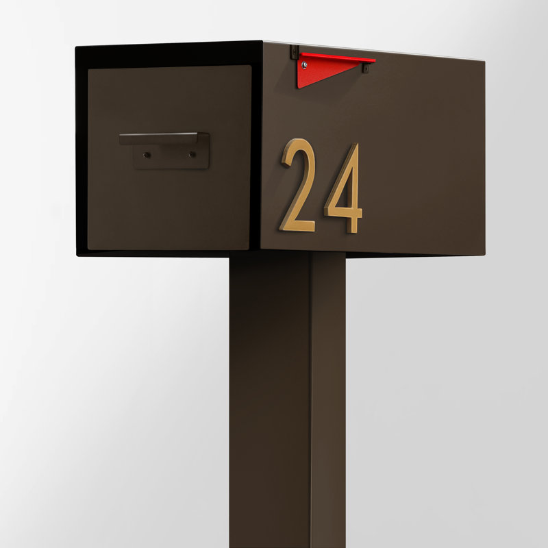 Boîte aux lettres Malone, Brun / laiton, Oui