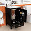 Meuble-lavabo compact compact avec lavabo en céramique, tiroir et organisateur double couche-375862592