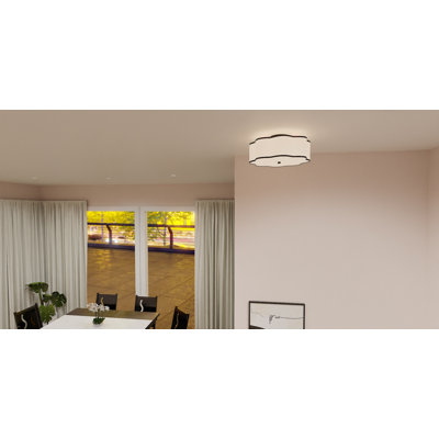 Plafonnier semi-encastré en tissu Volvy